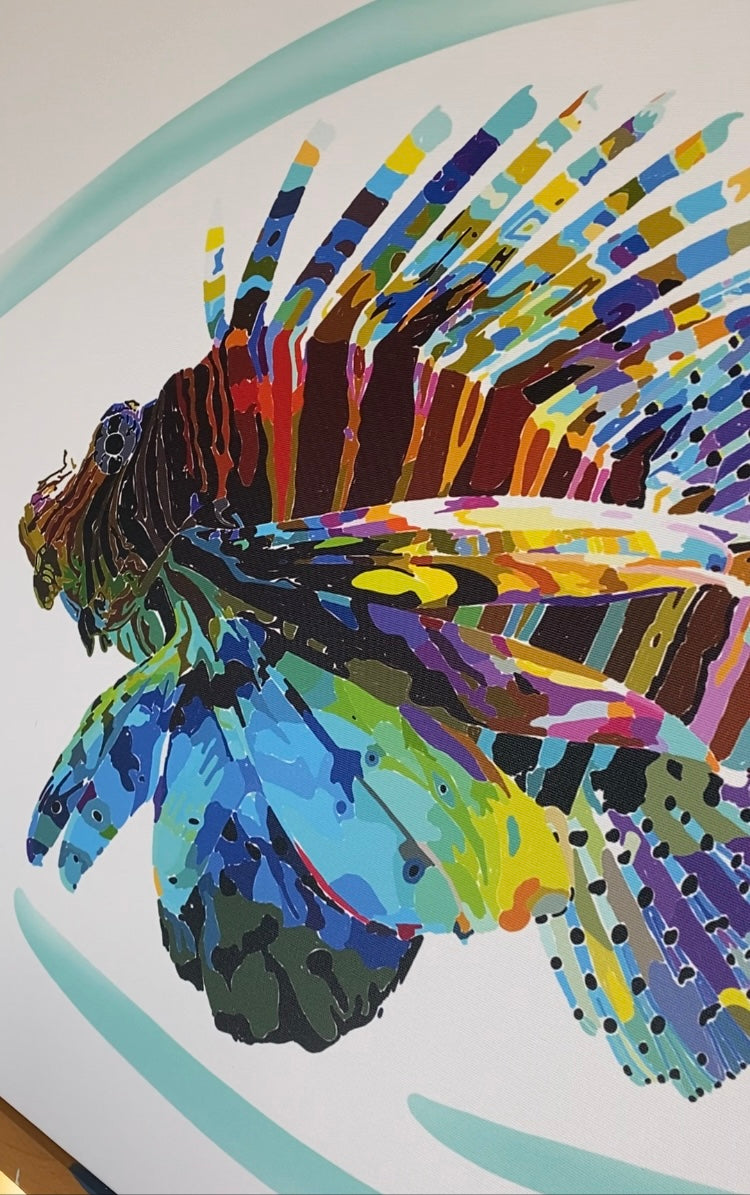 Giclee art on Canvas-Lion Fish