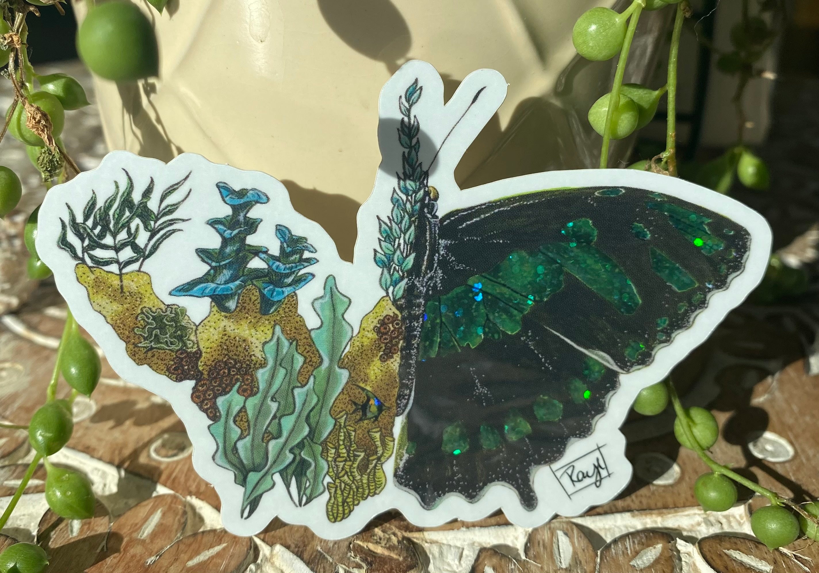 Butterfly Stickers-Malachite